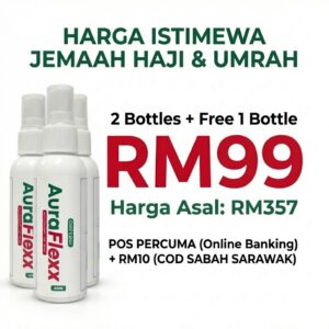 AuraFlexx 2 Botol + Free 1 Botol